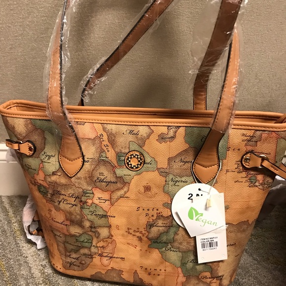 Handbags - World map purse and matching wallet